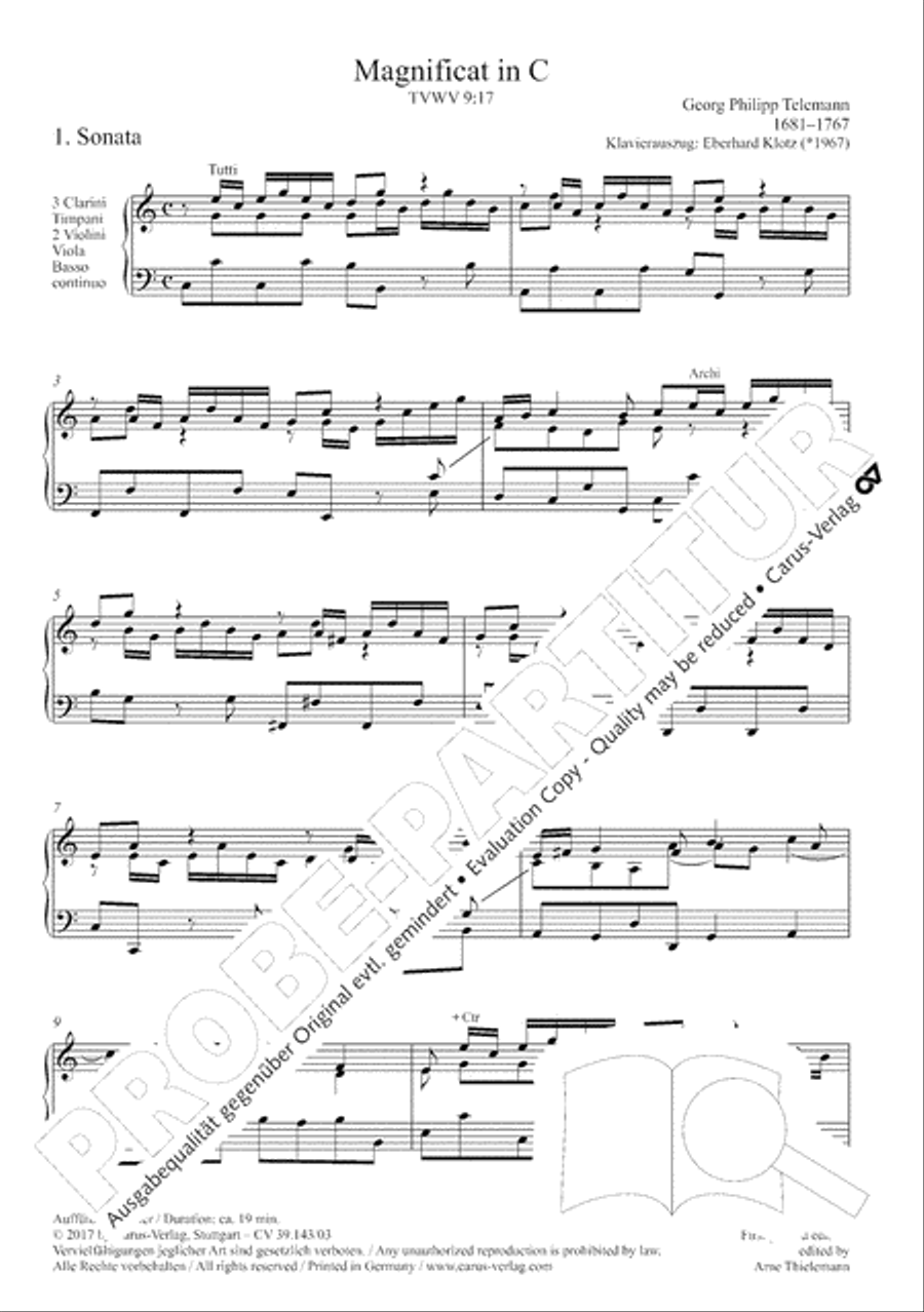 Magnificat in C major 4-Part scores gallery preview page 6