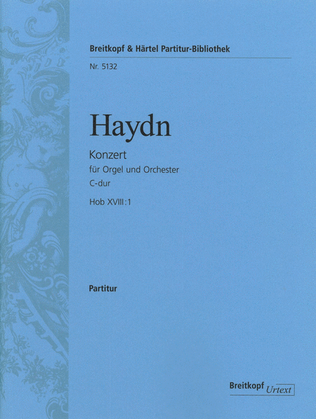 Book cover for Organ Concerto in C major Hob XVIII:1