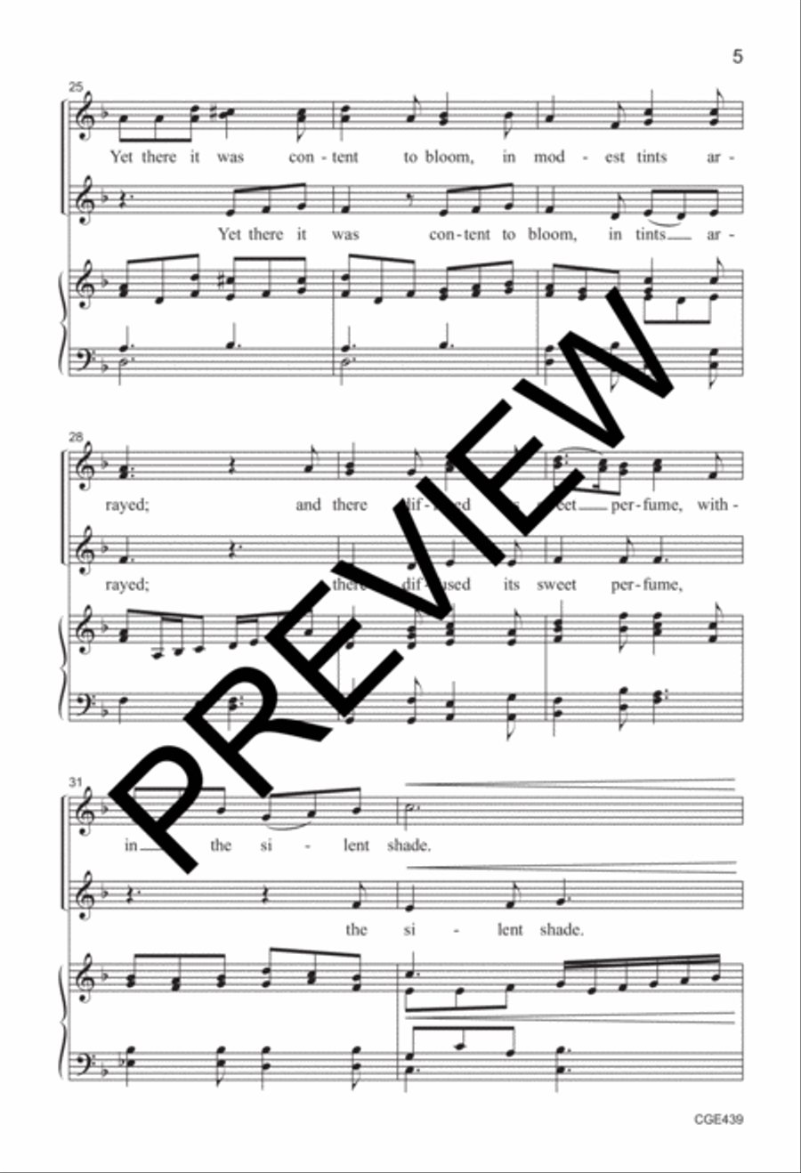 The Violet (Three-part Mixed) 3-Part scores gallery preview page 5