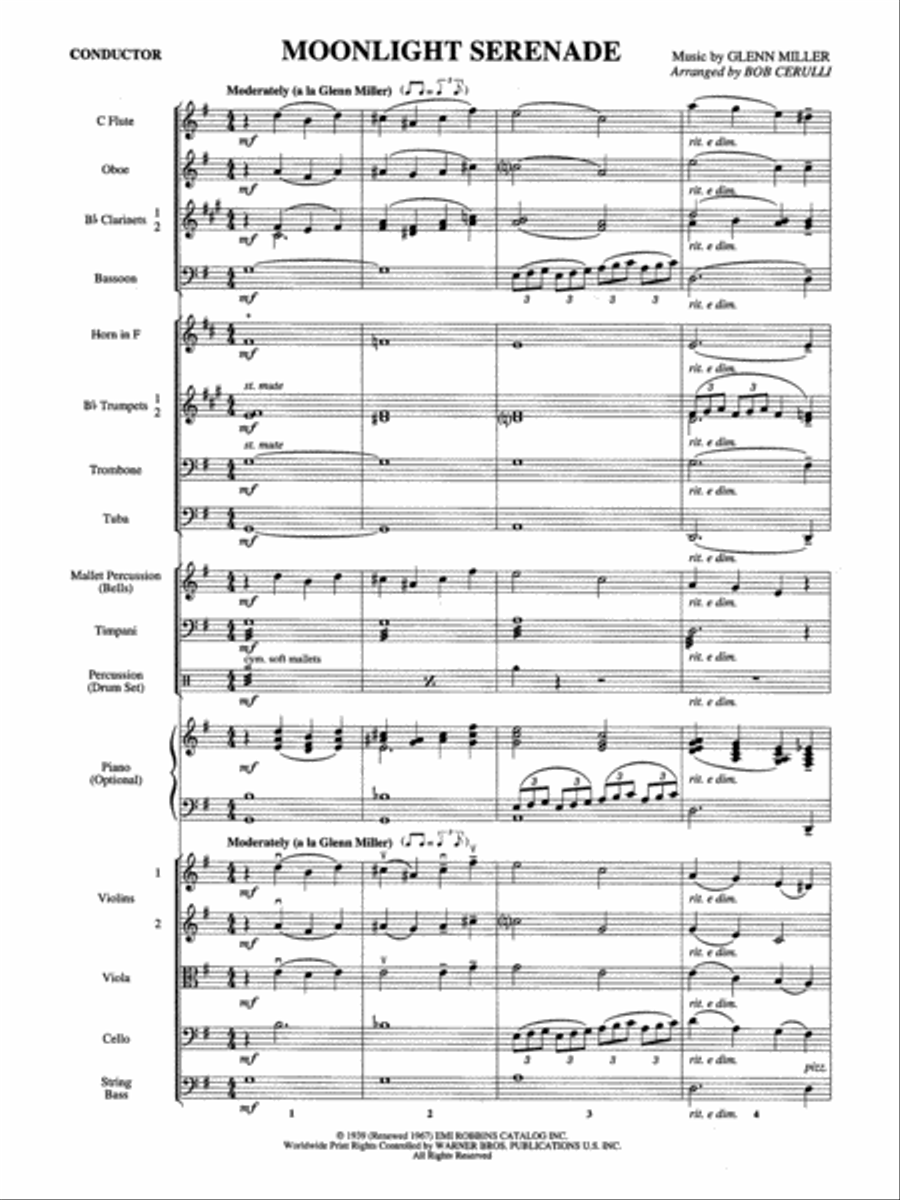 Moonlight Serenade: Score Full Orchestra scores gallery preview page 2