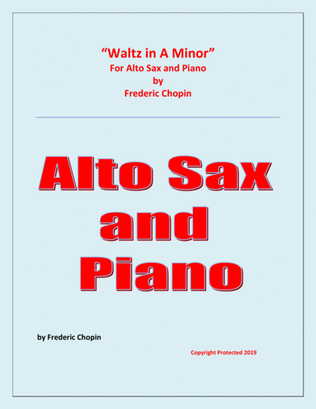 Book cover for Waltz in A Minor (Chopin) - Alto Saxophone and Piano - Chamber music