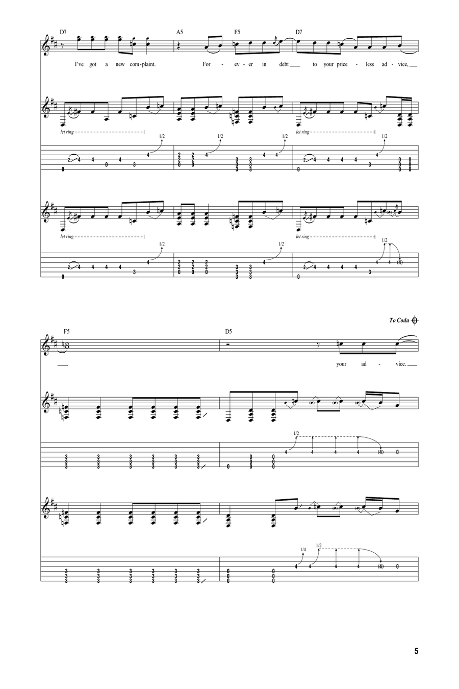 Heart Shaped Box Acoustic Guitar scores gallery preview page 5