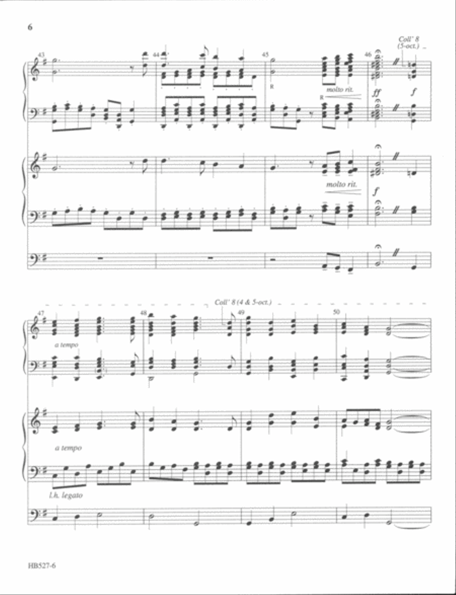 Wake, Awake - full score (handbells and organ) Handbell Choir scores gallery preview page 7