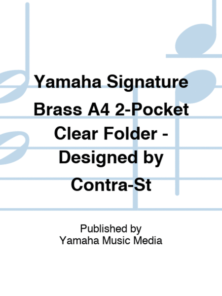 Yamaha Signature Brass A4 2-Pocket Clear Folder - Designed by Contra-St