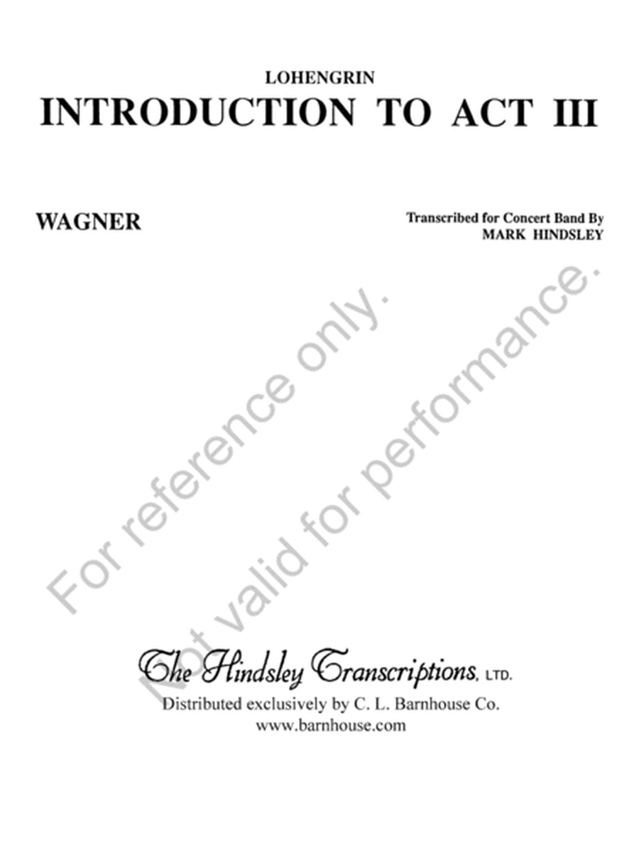 Lohengrin: Introduction to Act III image number null