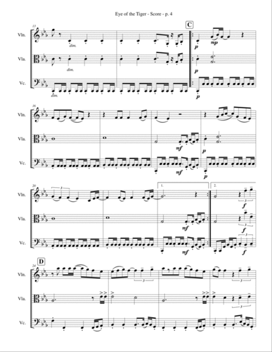 Eye Of The Tiger Bassoon scores gallery preview page 4