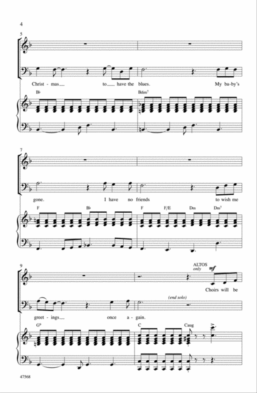 Please Come Home for Christmas Choir scores gallery preview page 2