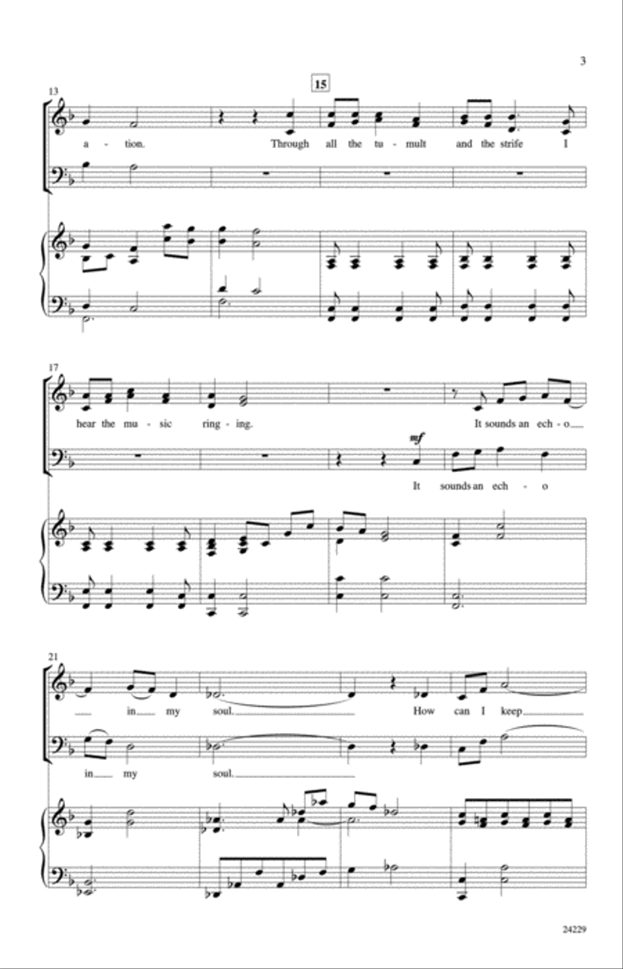 My Life Flows On in Endless Song 3-Part scores gallery preview page 3