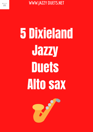 Book cover for Jazz saxophone duets - 5 dixieland jazzy duets for alto saxophone