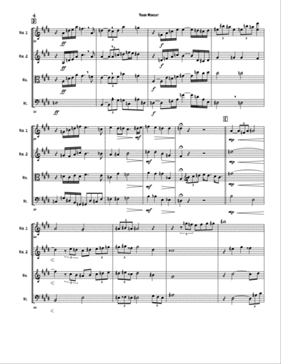 'round Midnight 'round Midnight String Quartet scores gallery preview page 4