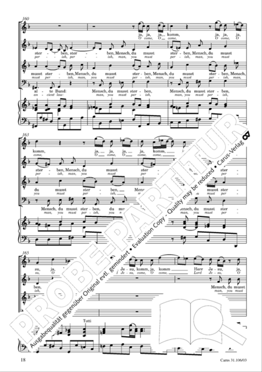 God's own time is the time appointed (Gottes Zeit ist die allerbeste Zeit) 4-Part scores gallery preview page 18