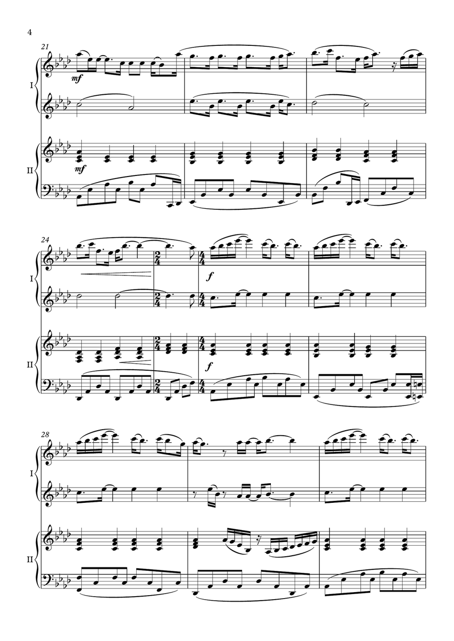 Never Enough 1 Piano, 4-Hands scores gallery preview page 4