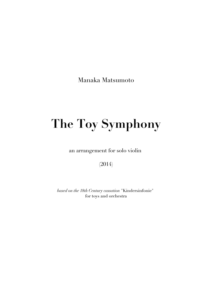 Toy Symphony for solo violin Violin Solo scores gallery preview page 1