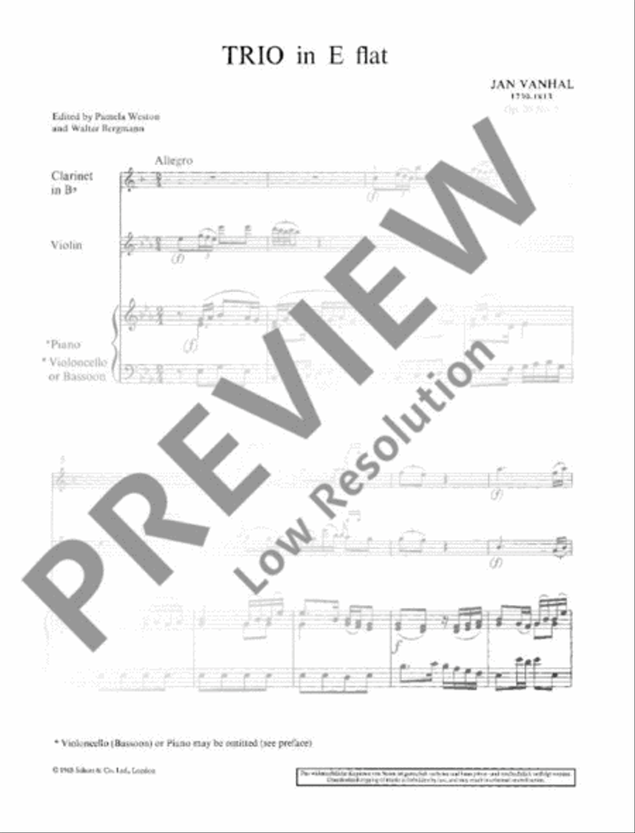 Trio E Flat major Trio E Flat major Bassoon scores gallery preview page 4