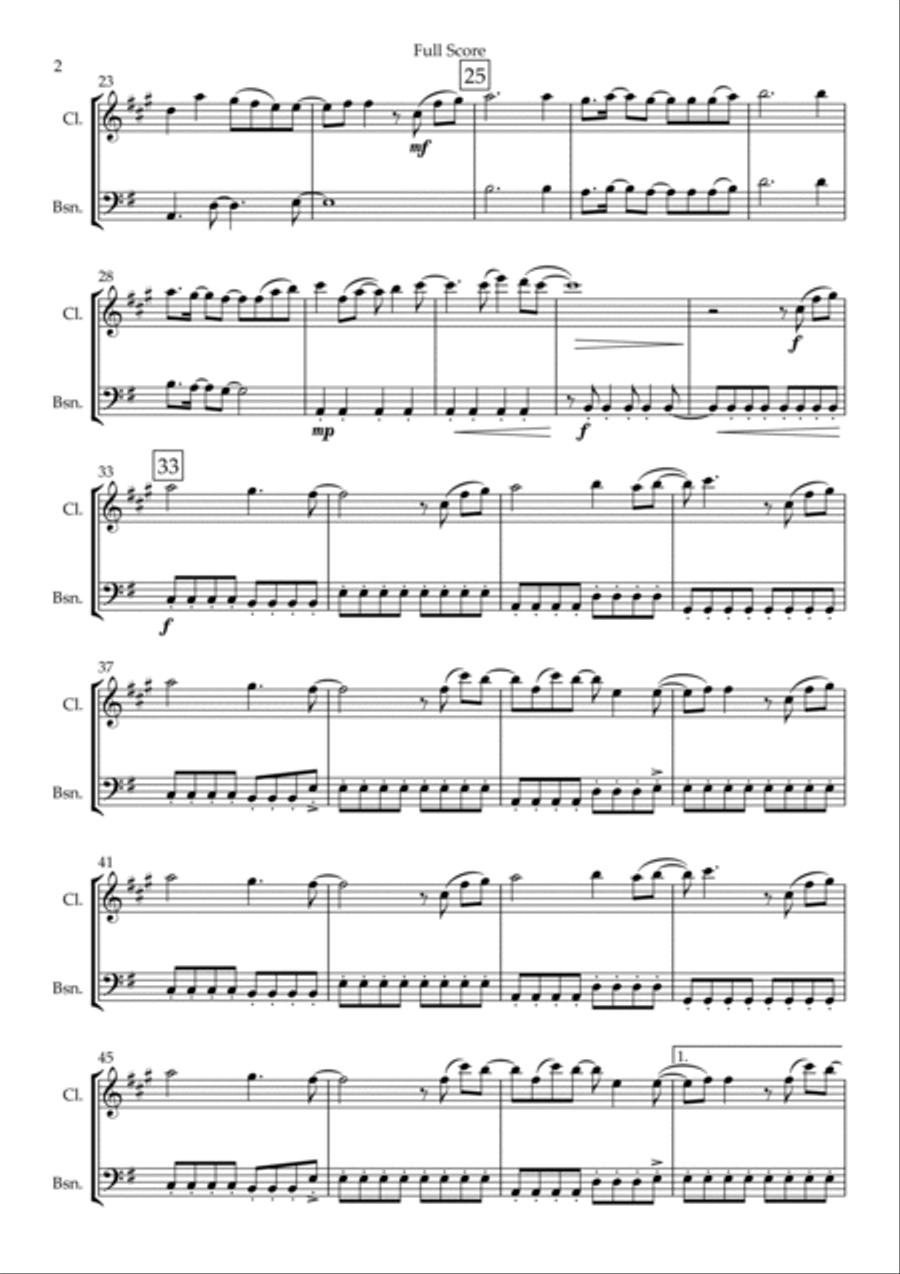 Ikimono Gakari's Blue Bird Woodwind Duet scores gallery preview page 2