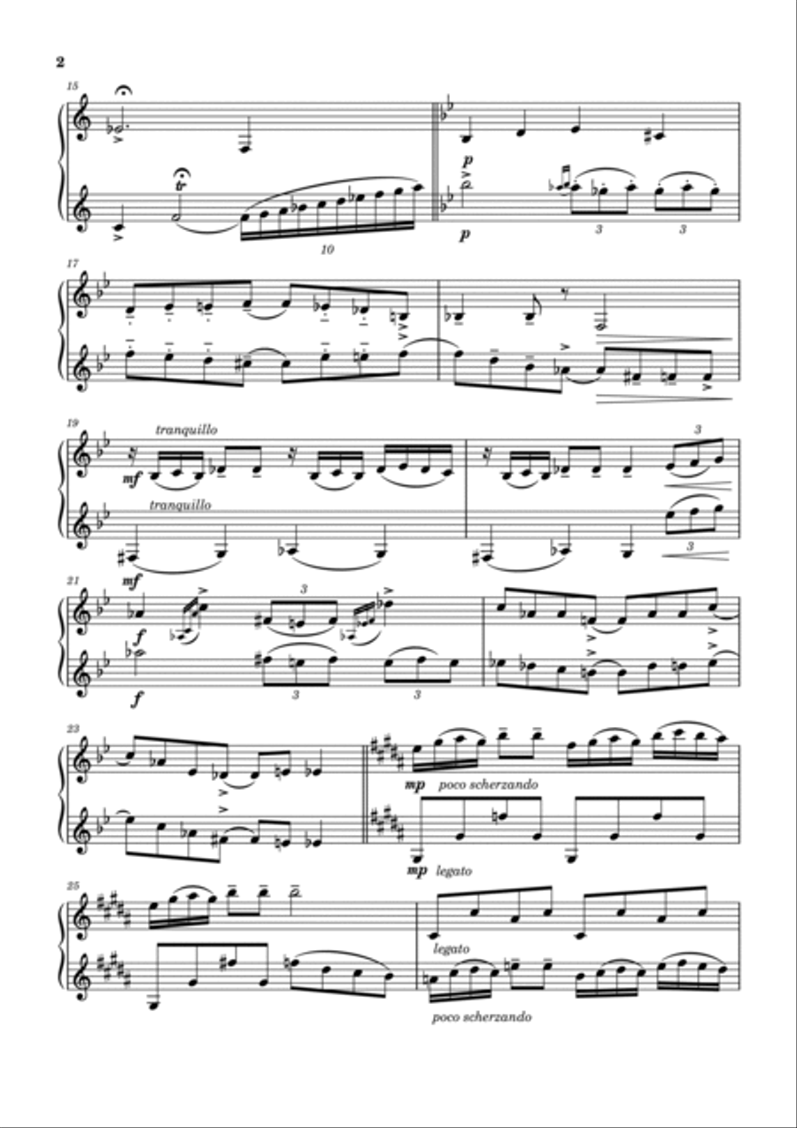 G.Gershwin: Rhapsody in Blue for two clarinets Clarinet Duet scores gallery preview page 2