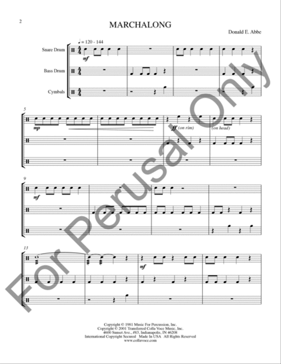 Ten Elementary Percussion Ensembles Percussion Ensemble scores gallery preview page 3
