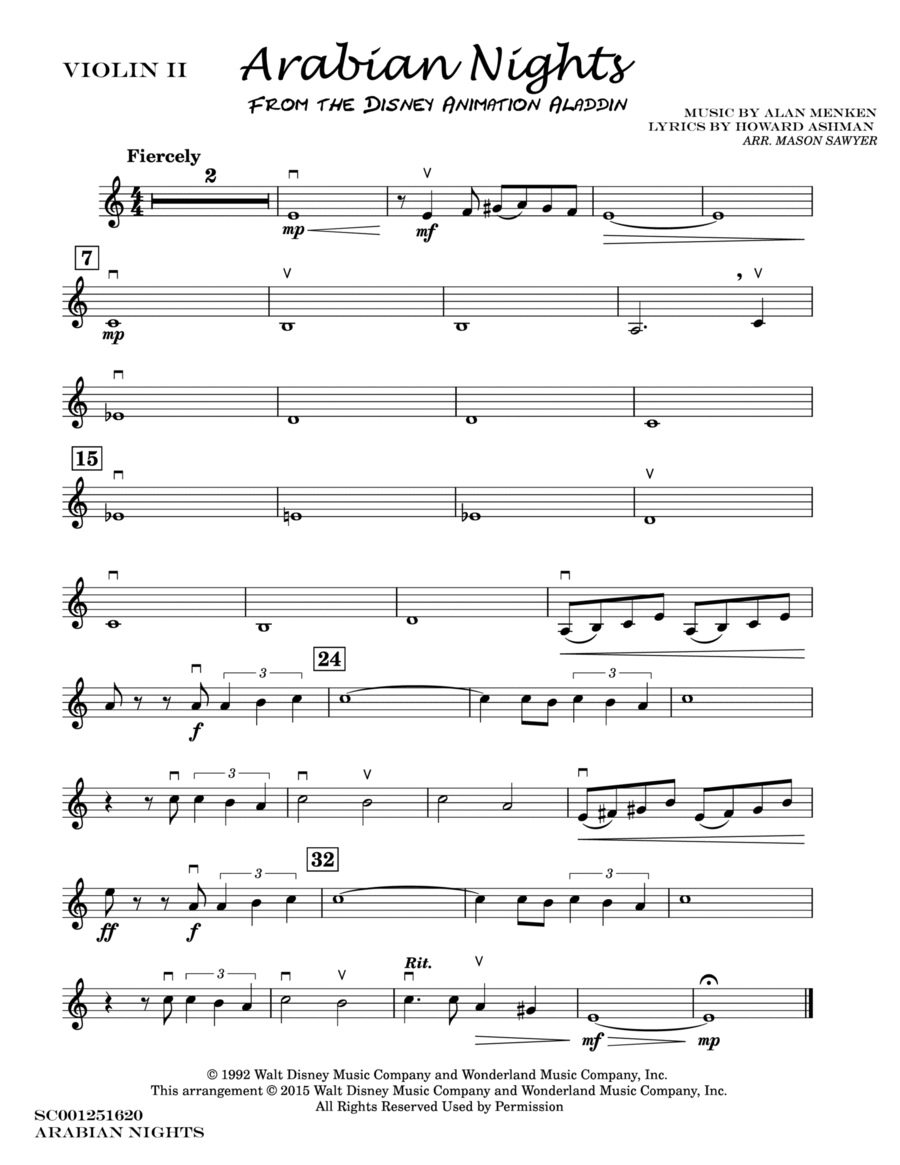 Arabian Nights - Score Only