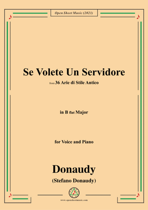 Donaudy-Se Volete Un Servidore,in B flat Major