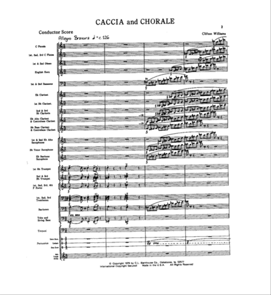 Caccia and Chorale Caccia and Chorale Concert Band scores gallery preview page 2