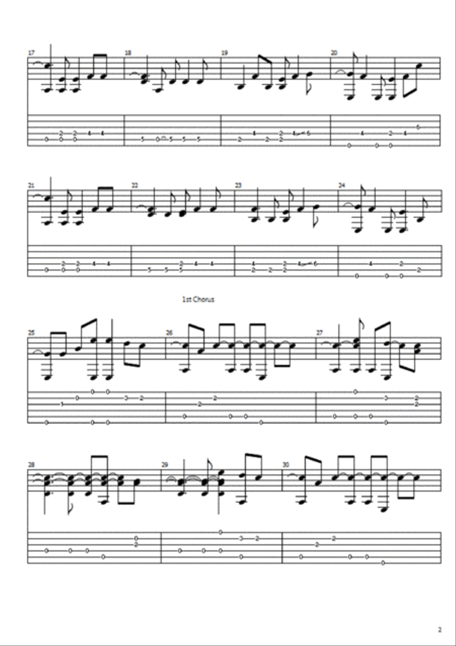 More Than This Guitar Tablature scores gallery preview page 2