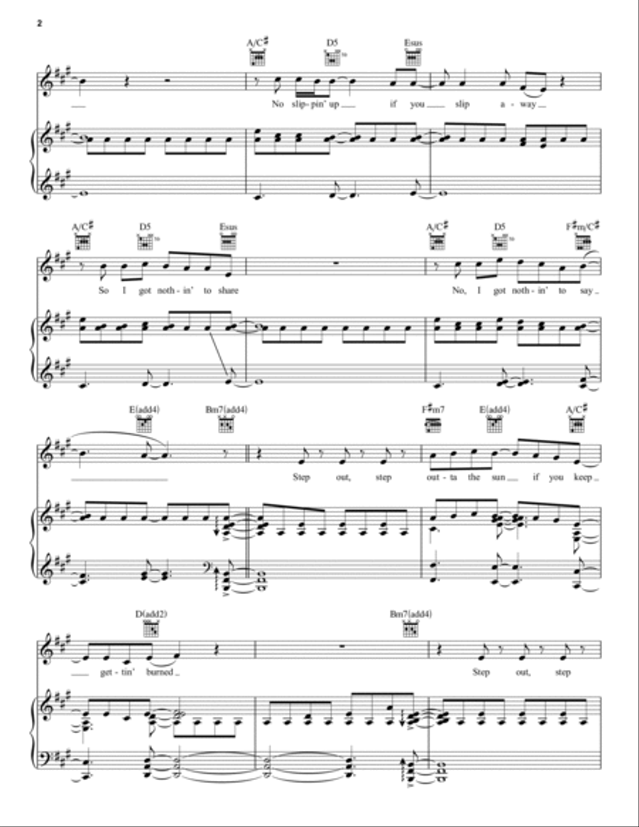 Waving Through A Window (from Dear Evan Hansen) Piano, Vocal, Guitar scores gallery preview page 2