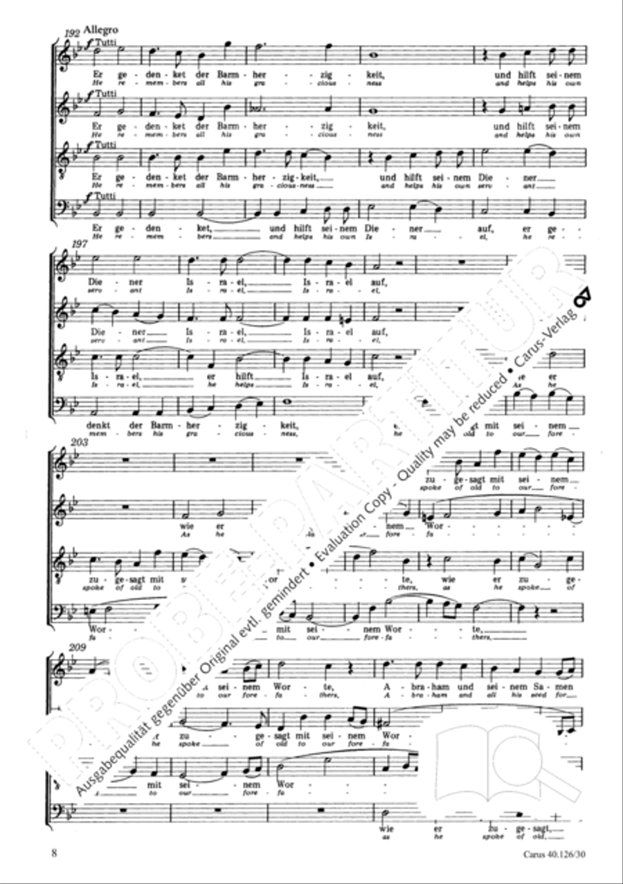 My soul exalts the Lord my God 4-Part scores gallery preview page 9