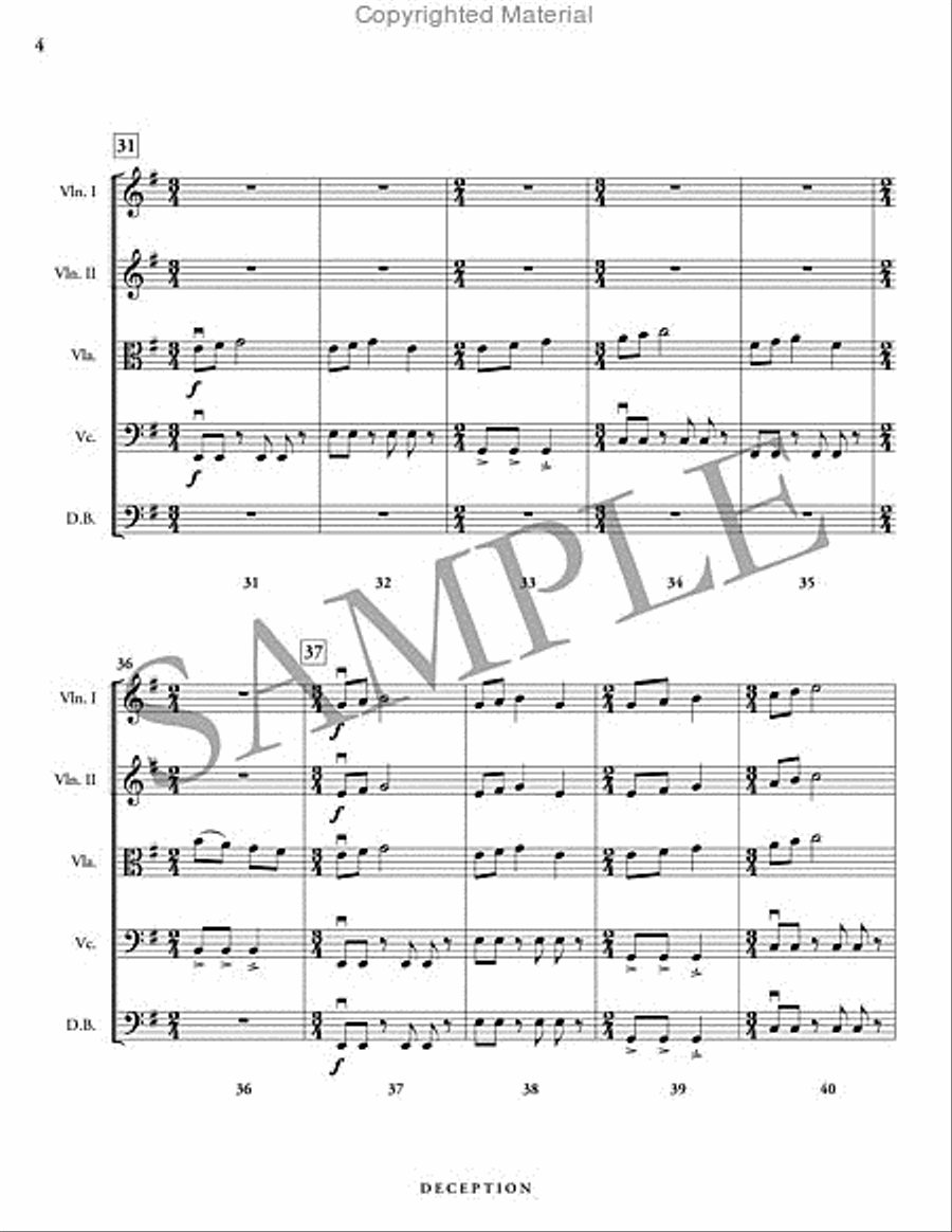 Deception String Orchestra scores gallery preview page 5