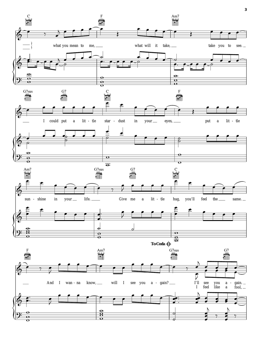 Stardust Piano, Vocal, Guitar scores gallery preview page 3