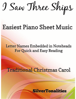 Book cover for I Saw Three Ships Easiest Piano Sheet Music