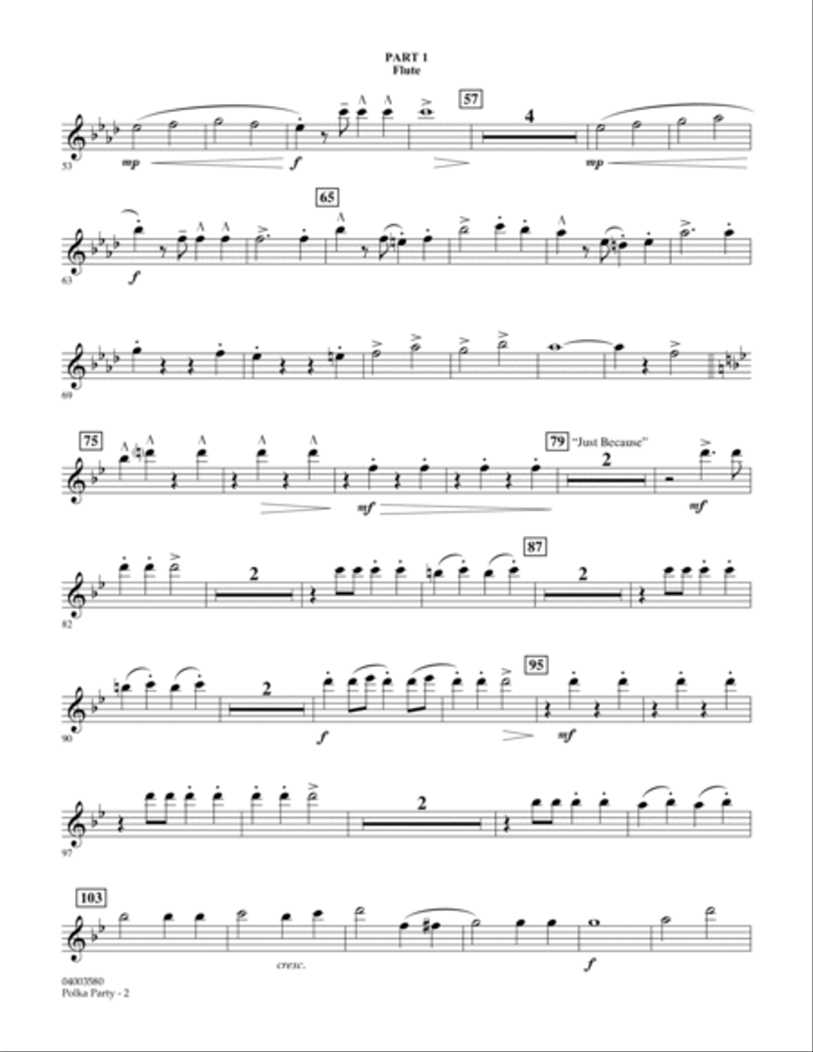 Polka Party - Pt.1 - Flute Concert Band scores gallery preview page 2