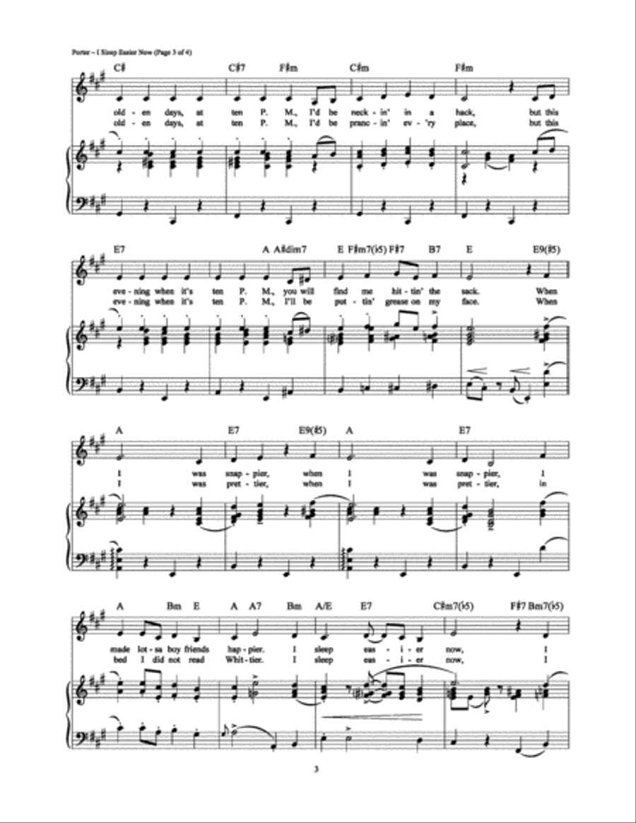 I Sleep Easier Now Piano, Vocal, Guitar scores gallery preview page 3