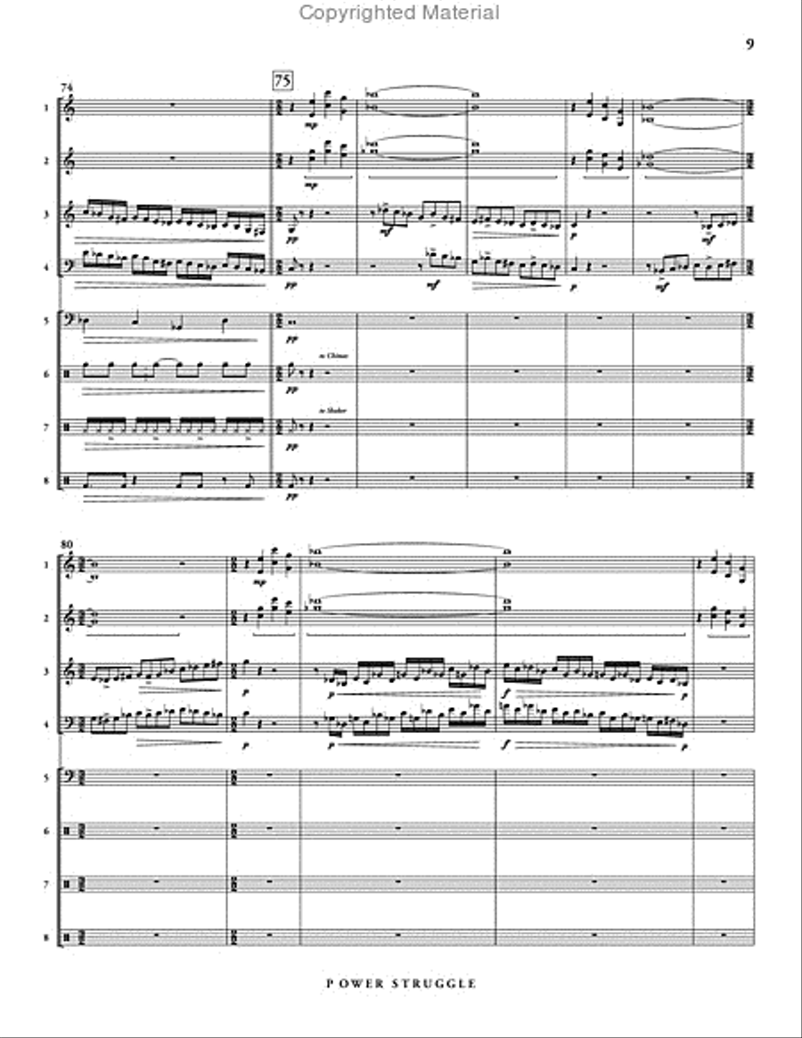 Power Struggle Percussion Ensemble scores gallery preview page 10