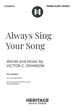 Book cover for Always Sing Your Song