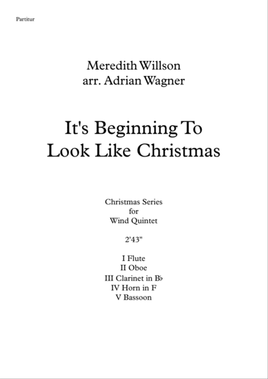 It's Beginning To Look Like Christmas Woodwind Quintet scores gallery preview page 2