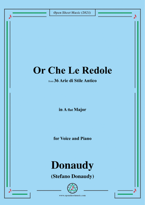 Donaudy-Or Che Le Redole,in A flat Major