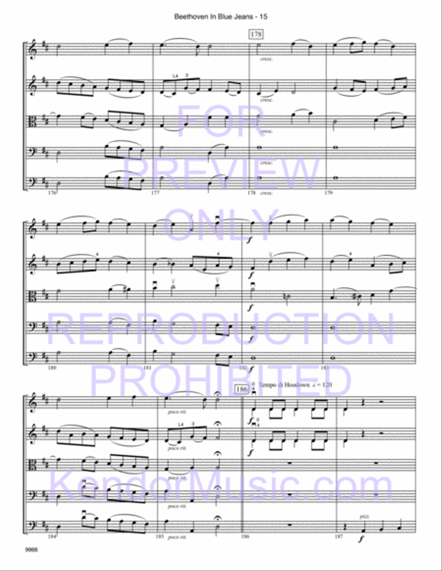 Beethoven In Blue Jeans String Orchestra scores gallery preview page 17
