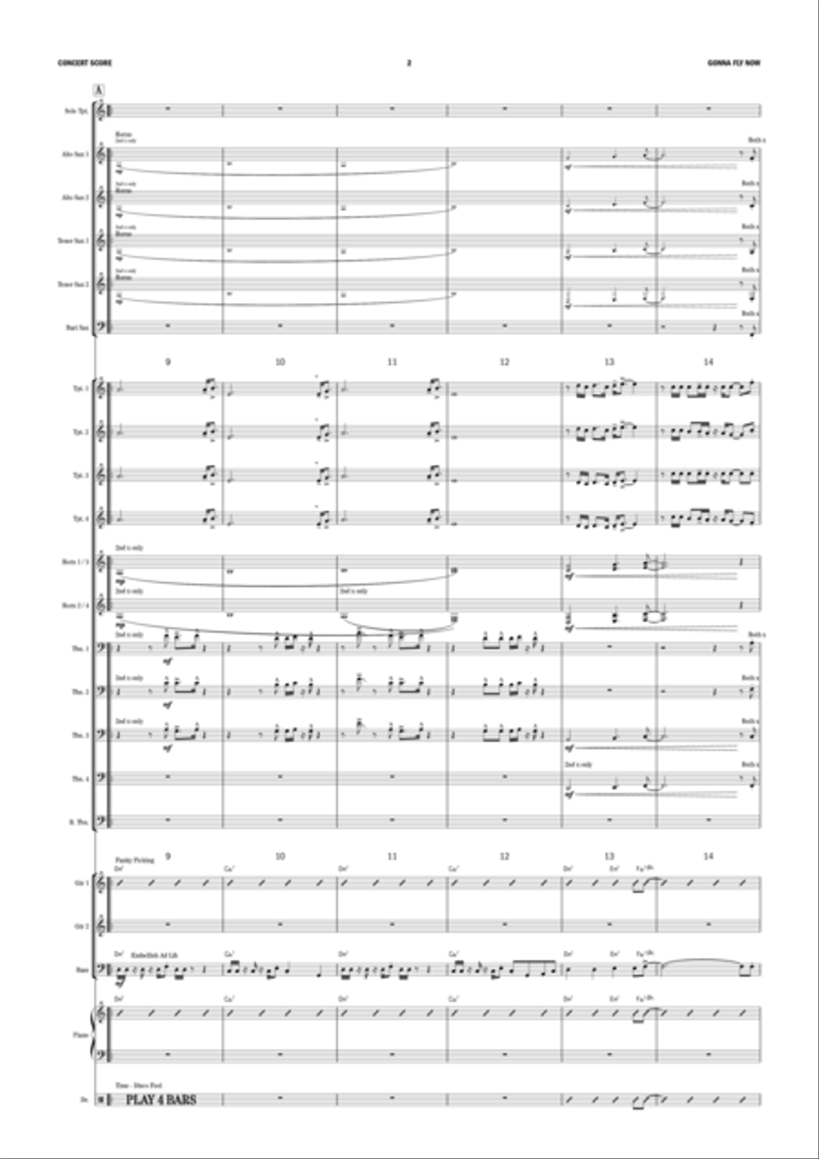 Gonna Fly Now Jazz Ensemble scores gallery preview page 2