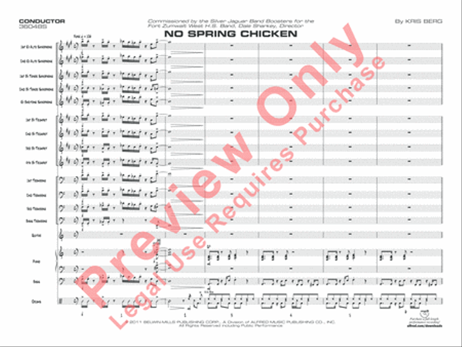 No Spring Chicken Jazz Ensemble scores gallery preview page 4