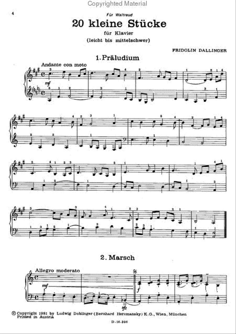 20 kleine Stucke 20 kleine Stucke Piano Solo scores gallery preview page 3