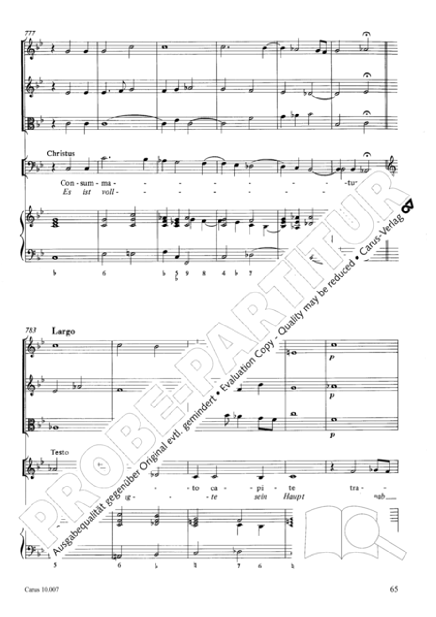 St. John Passion (Johannes-Passion) TB scores gallery preview page 66
