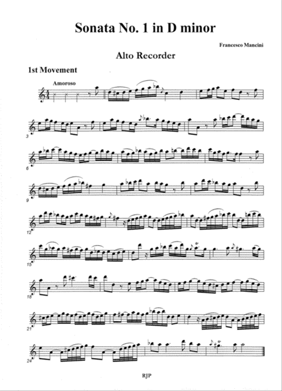 Sonatas Vol. 1 Sonatas Vol. 1 Alto Recorder scores gallery preview page 2