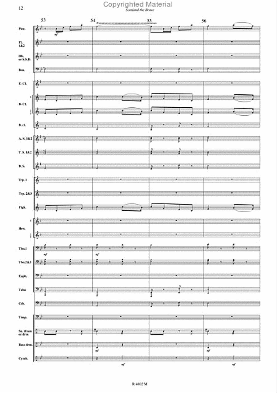 Scotland The Brave Concert Band scores gallery preview page 13