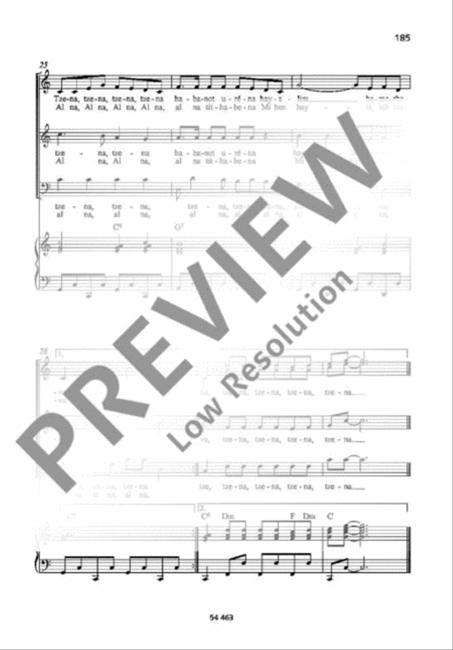 Tzena, Tzena, Tzena A Cappella scores gallery preview page 5