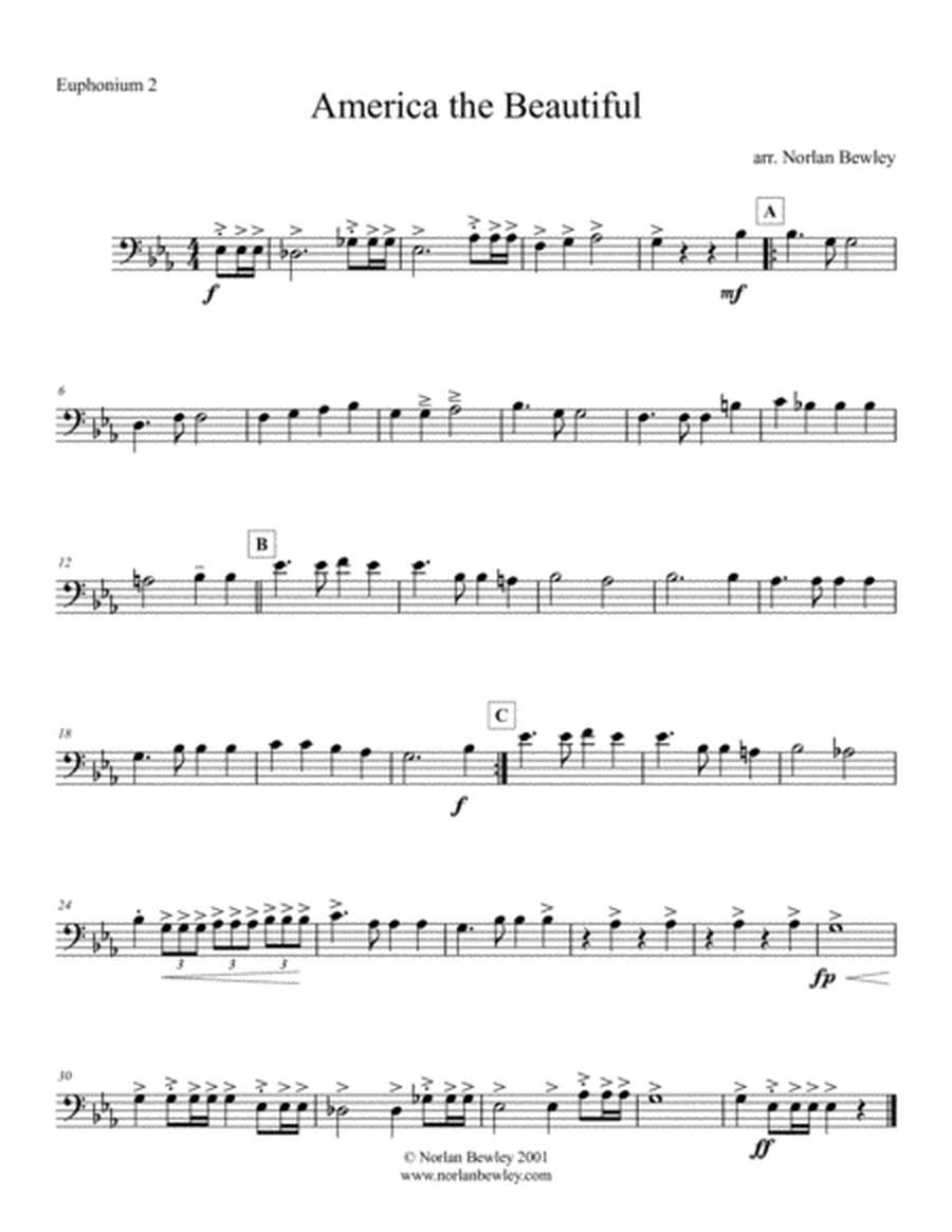 America The Beautiful - Tuba/Euphonium Quartet image number null