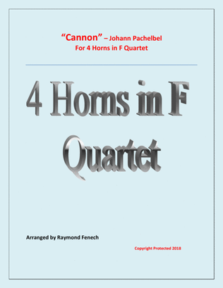 Canon - Johann Pachebel (4 Horns in F)