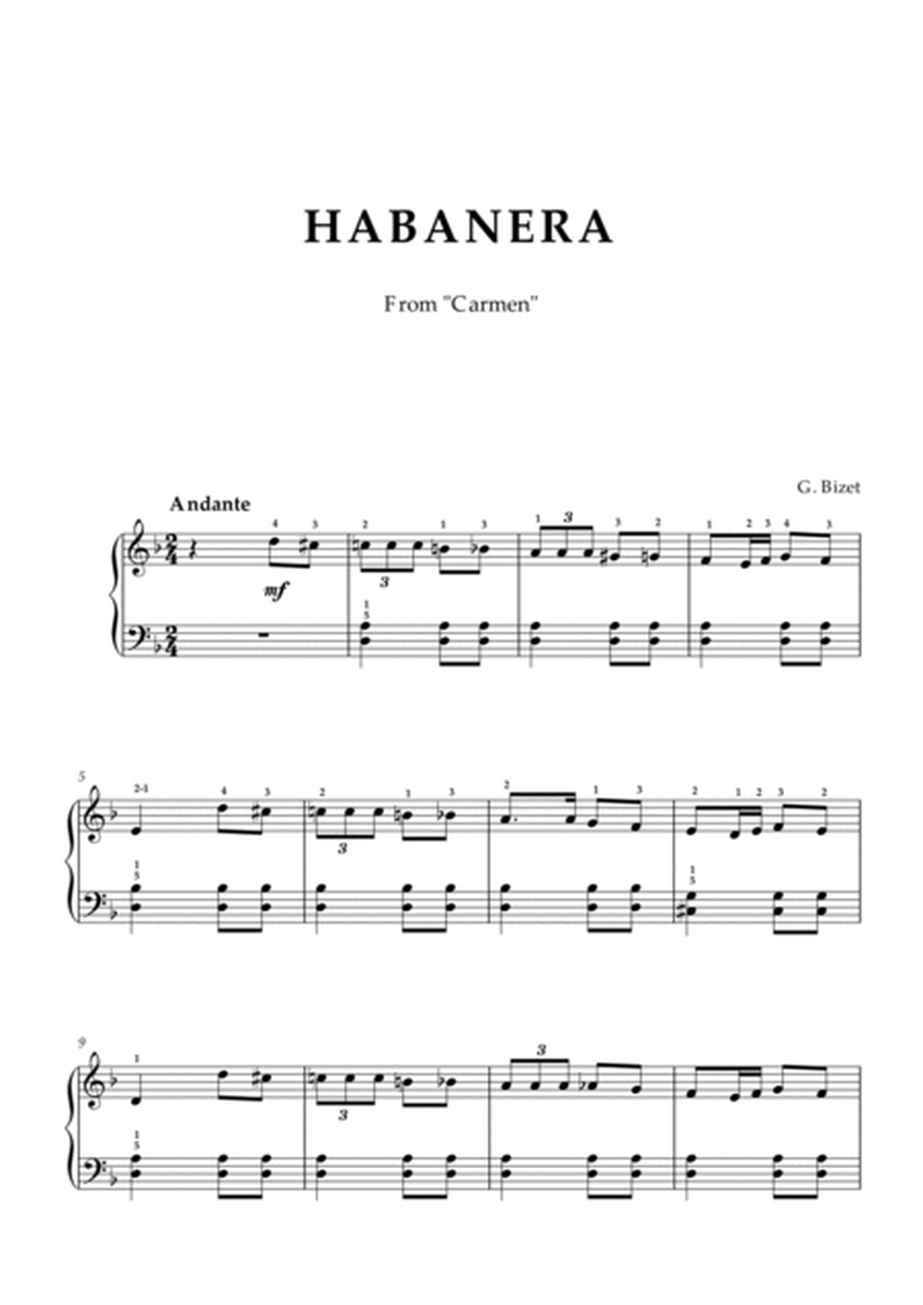 G. Bizet - Habanera - Piano Easy image number null