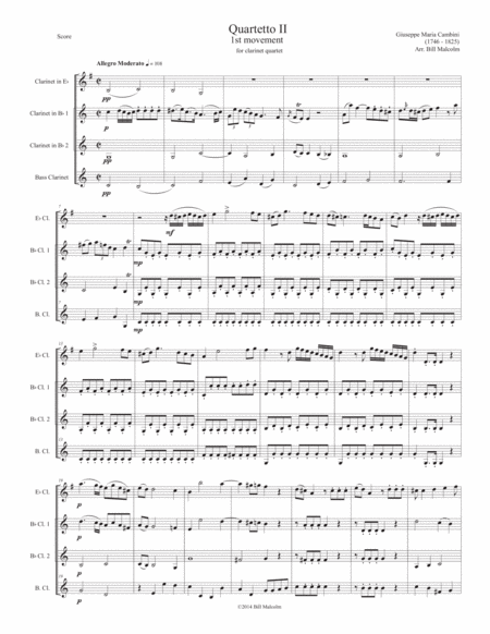 Quartetto 2 for clarinet quartet image number null