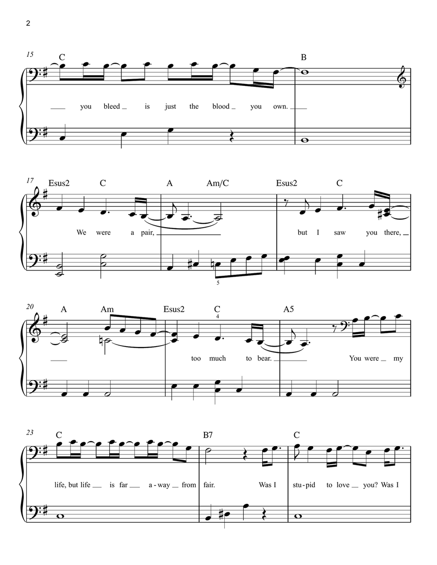 No Time To Die Easy Piano scores gallery preview page 2