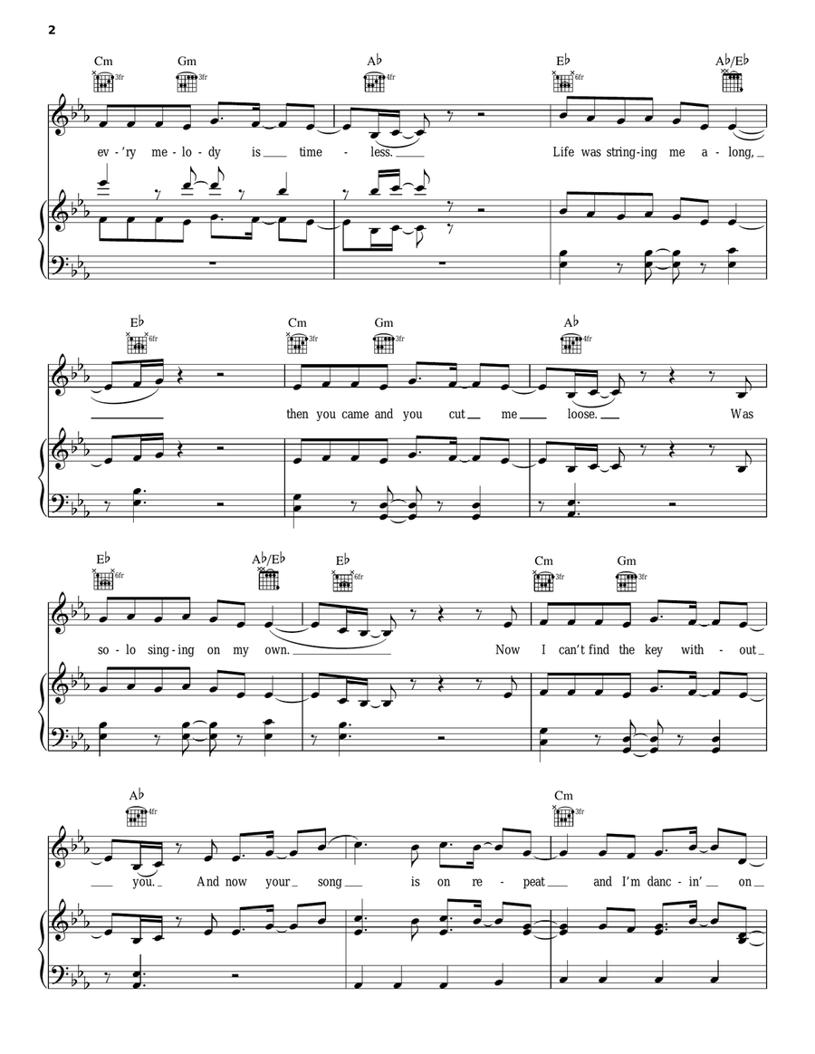 Symphony Piano, Vocal, Guitar scores gallery preview page 2